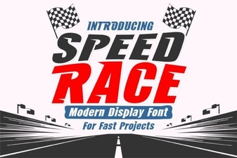 Speed Race Fonts for Dynamic Digital Projects