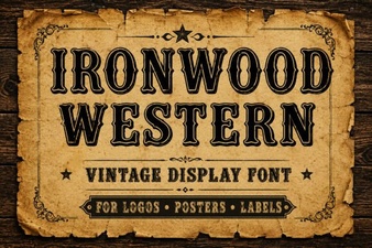 Ironwood Western Font for Vintage Design Projects